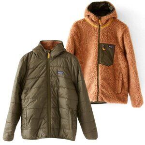 Patagonia Ready Freddy Reversible Jacket Boys XXL 16 Pile Fleece Water Resistant